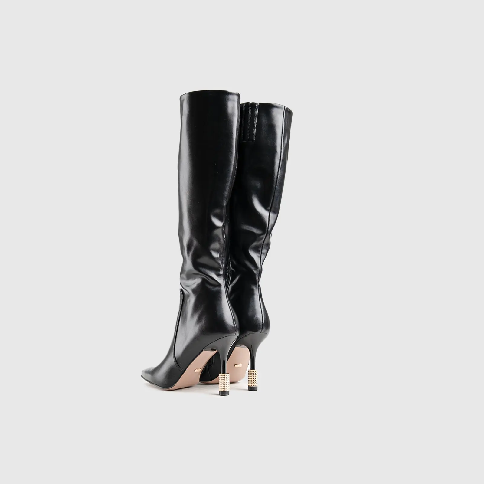 Statement High Heel Long Boot Black Car_037 - Image 3