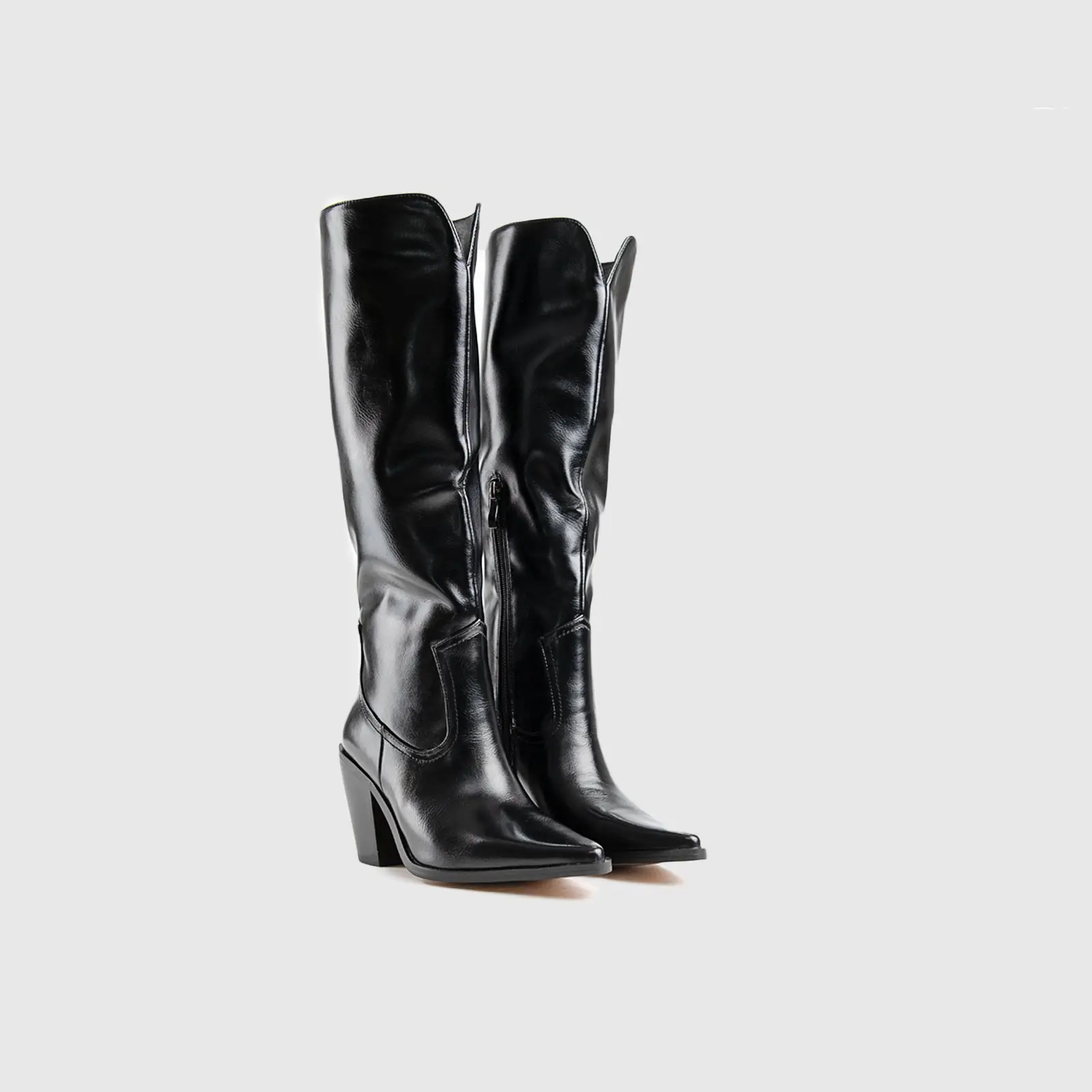 Statement Long Boots Black Car040 - Image 2