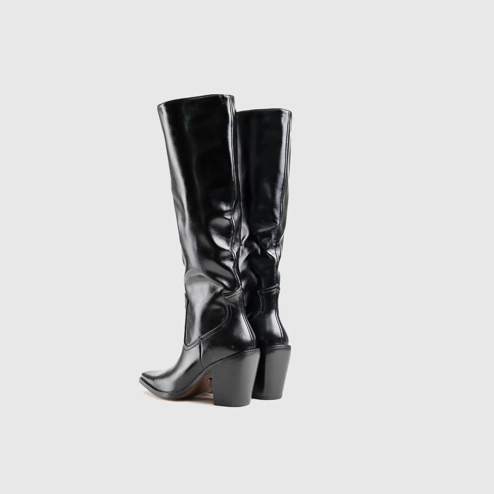 Statement Long Boots Black Car040 - Image 3
