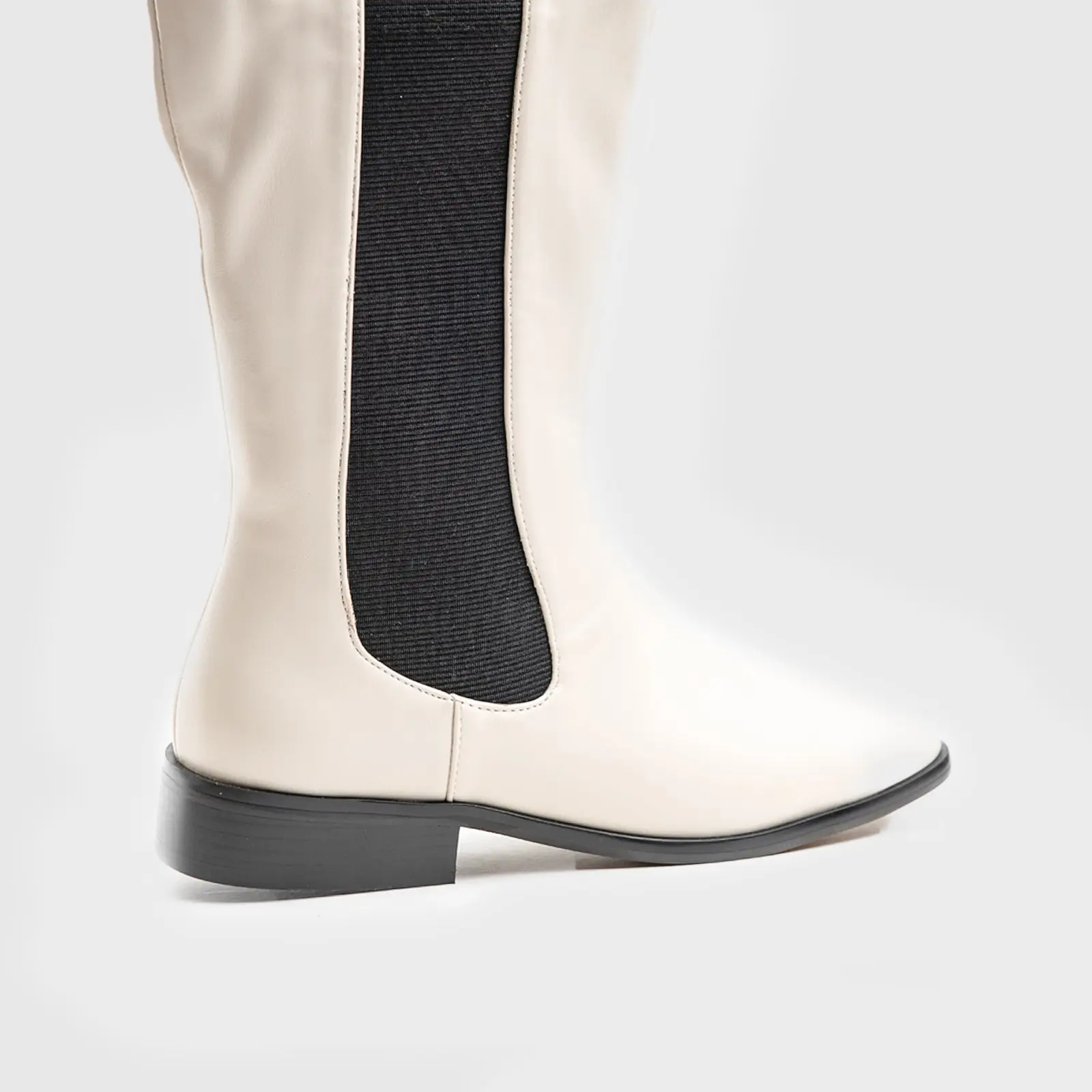 Statement Rider Boot Black/White Car028 - Image 4