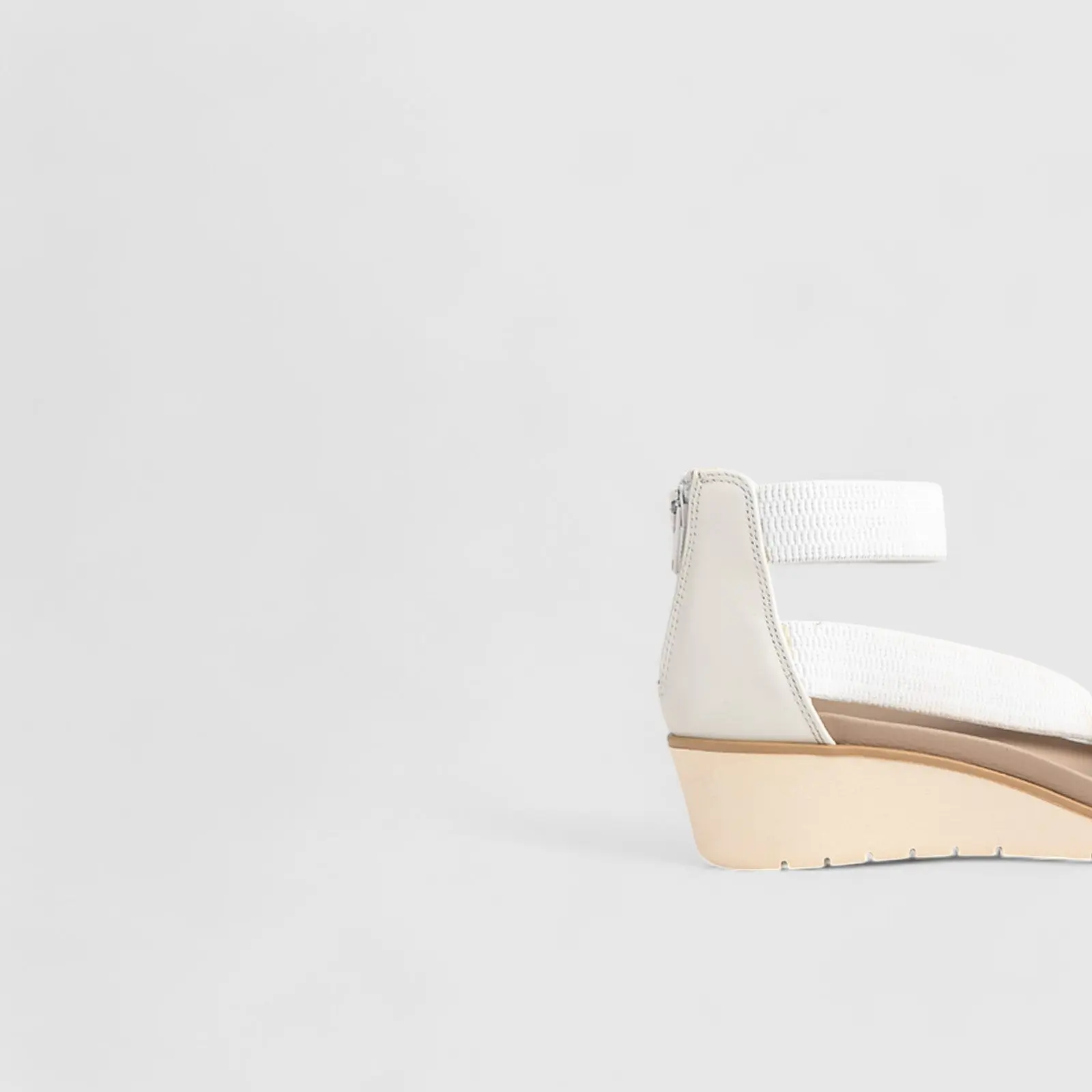 Willows Comfort Wedge Sandal White 01371 - Image 5